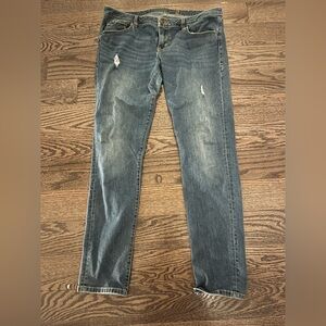 Distressed Blue Jeans by American Rag Curvy Cie 13R